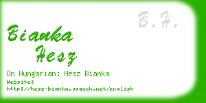 bianka hesz business card